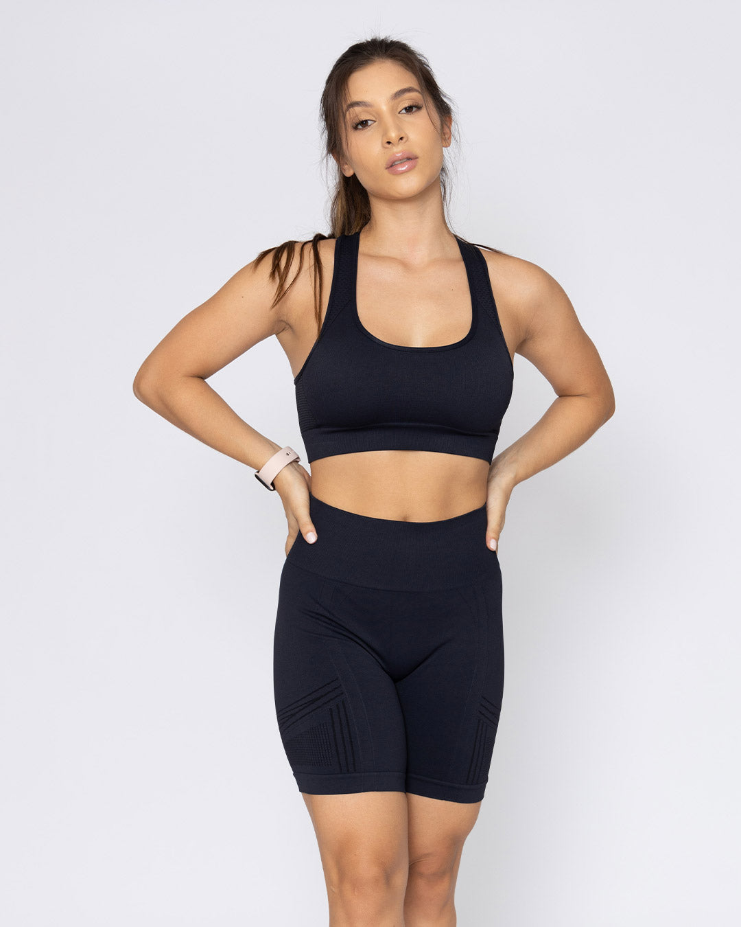 CONJUNTO DEPORTIVO BIKER SIN COSTURAS NEGRO