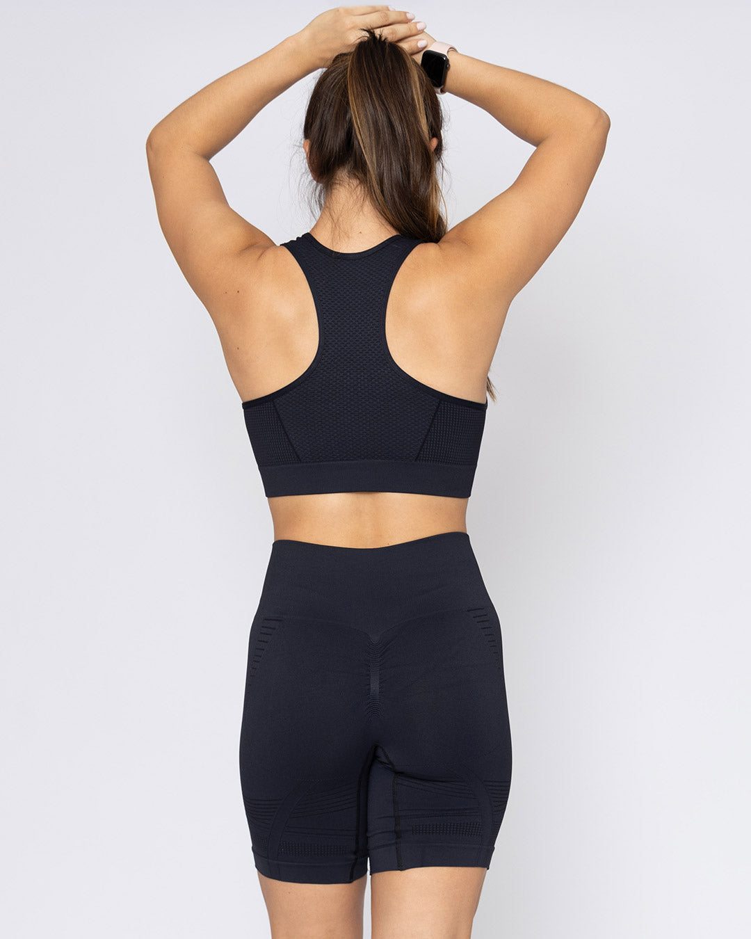 CONJUNTO DEPORTIVO BIKER SIN COSTURAS NEGRO