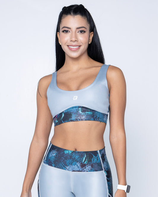 TOP SUBLIMADO TIPO PIEL GRIS