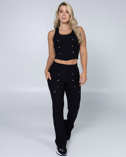 CONJUNTO TELA RIB NEGRO